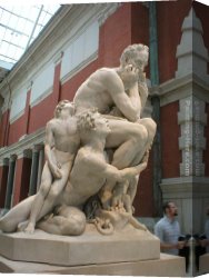 Carpeaux Canvas Paintings - Ugolino and his Sons [detail #1] by Jean-Baptiste Carpeaux